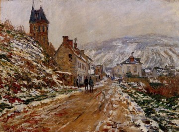  Hiver Art - La route à Vetheuil en hiver Claude Monet